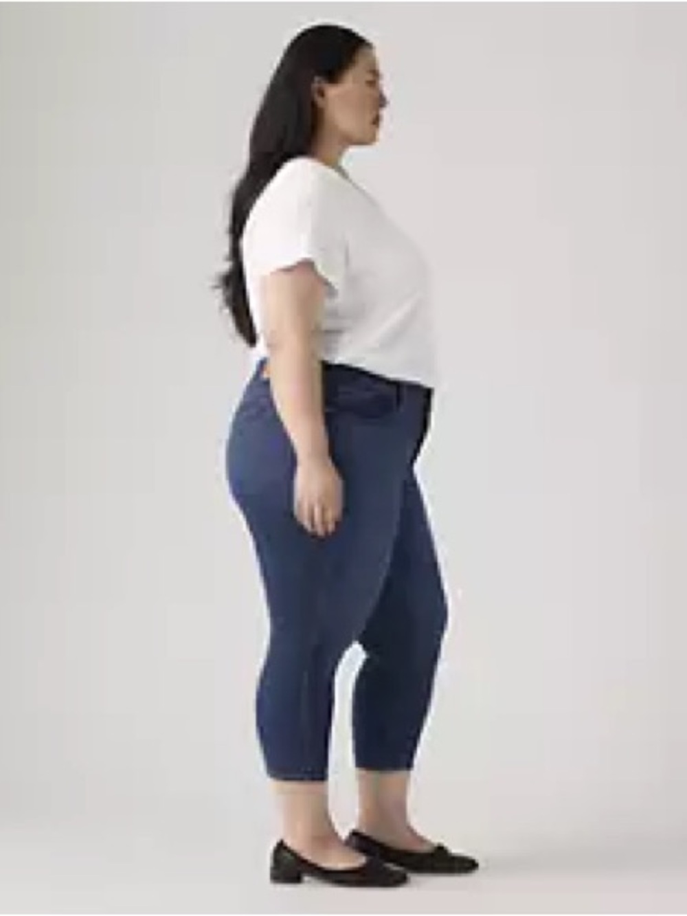 Levi's Indigo Mid-Rise Cropped Ankle Jeans - Picture 2 of 8